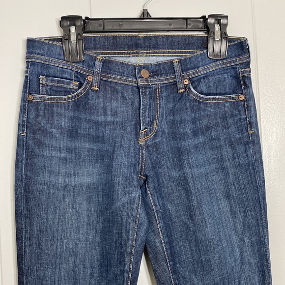Citizens Of Humanity Women’s Dark Wash Low Waist Straight Leg Jeans Size 28 - Picture 4 of 17